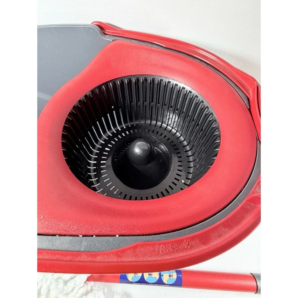 O-Cedar wring Microfiber Mop & Bucket Floor Cleaning System - Gray/Red